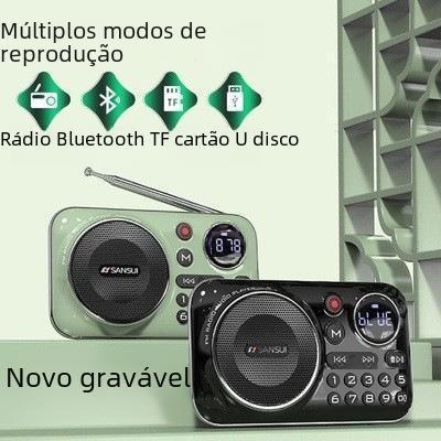 Rádio Sansui Mini Multimídia Portátil Bluetooth USB/Cartão