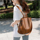 Mochila Feminina Anti Furto de Couro Carolina