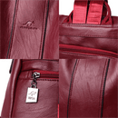 Mochila Feminina Anti Furto de Couro Carolina