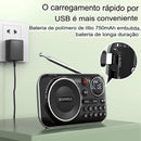 Rádio Sansui F21 Mini Multimídia Portátil Bluetooth USB/Cartão