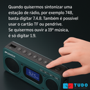 Rádio Sansui F28 Mini Multimídia Portátil Bluetooth USB/Cartão