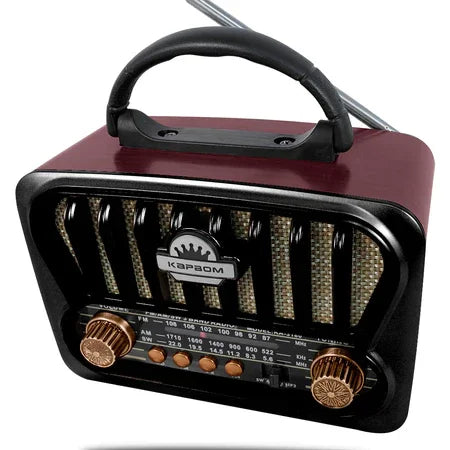 Rádio Vintage V2.0 2025/2026 Bluetooth, USB e Cartão
