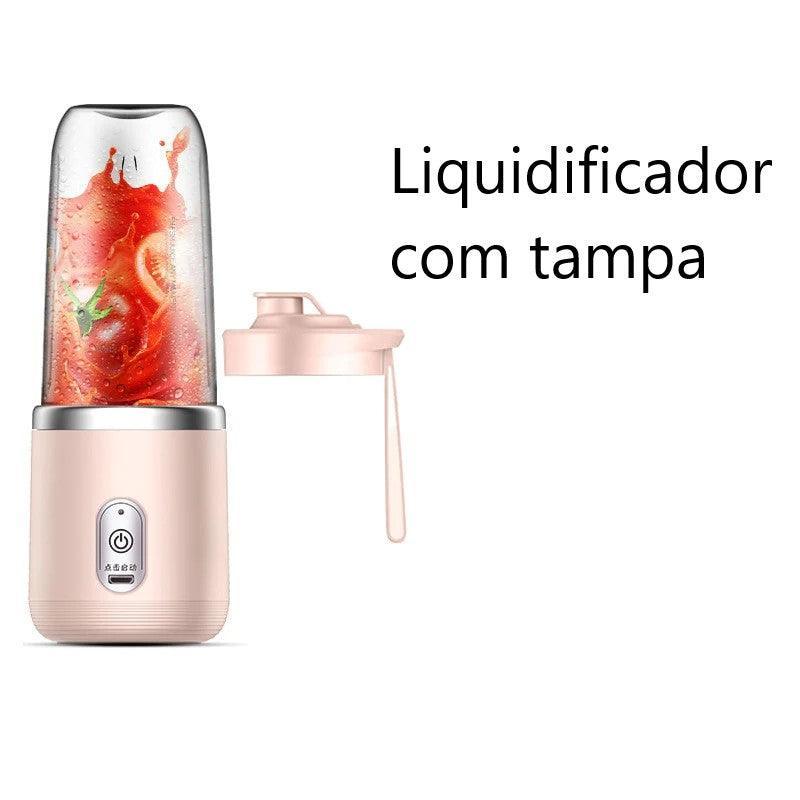 Mini Liquidificador Processador Portátil com 6 Lâminas - TUDO QUE EU SONHEI