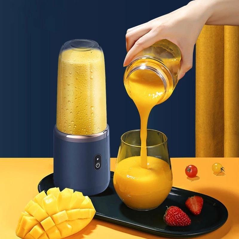 Mini Liquidificador Processador Portátil com 6 Lâminas - TUDO QUE EU SONHEI